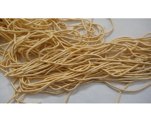 MEDIUM GOLD - 120 Inches French Metal Wire Gimp Coil Bullion Purl - Thick Smooth Regular - 3 Meters